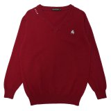 画像: WASHABLE WOOLLY V-NECK JUMPER  RED