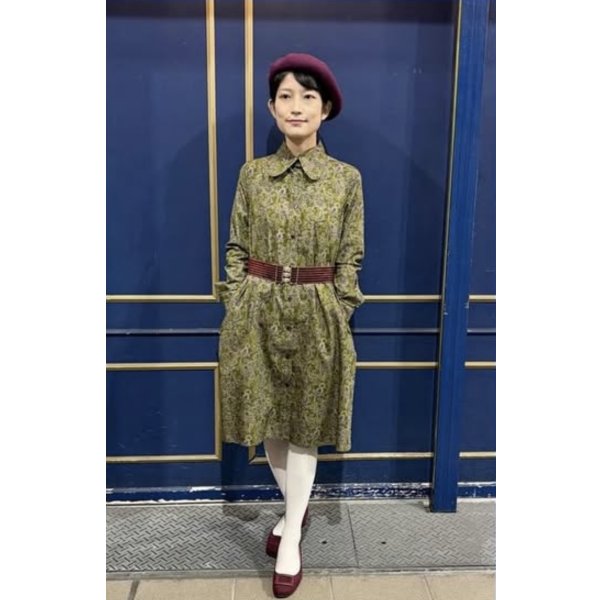 画像7: BEAGLE SHIRTS DRESS <BR>PAISLEY OLIVE (7)
