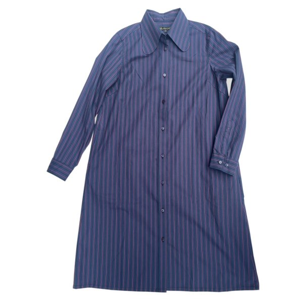 画像1: BEAGLE SHIRTS DRESS <BR>STRIPE NAVY (1)