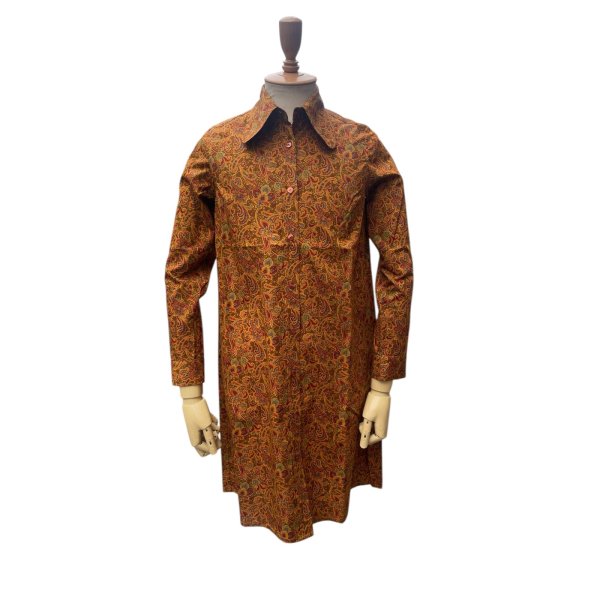 画像5: BEAGLE SHIRTS DRESS <BR>PAISLEY ORANGE (5)