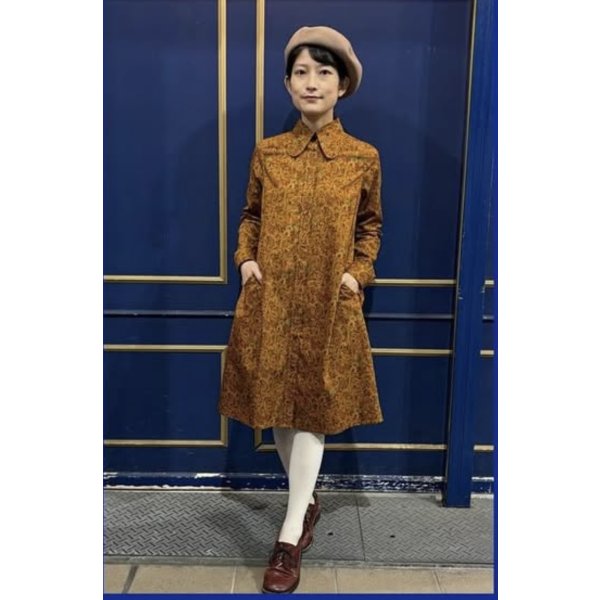 画像7: BEAGLE SHIRTS DRESS <BR>PAISLEY ORANGE (7)